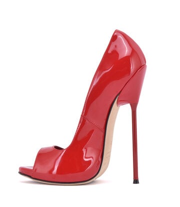 Sanctum Sanctum pumps CLAUDINE RED SHINY OPEN TOE PUMPS