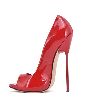 Sanctum Shoes Sanctum pumps CLAUDINE RED SHINY OPEN TOE PUMPS