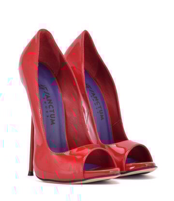 Sanctum Sanctum pumps CLAUDINE RED SHINY OPEN TOE PUMPS