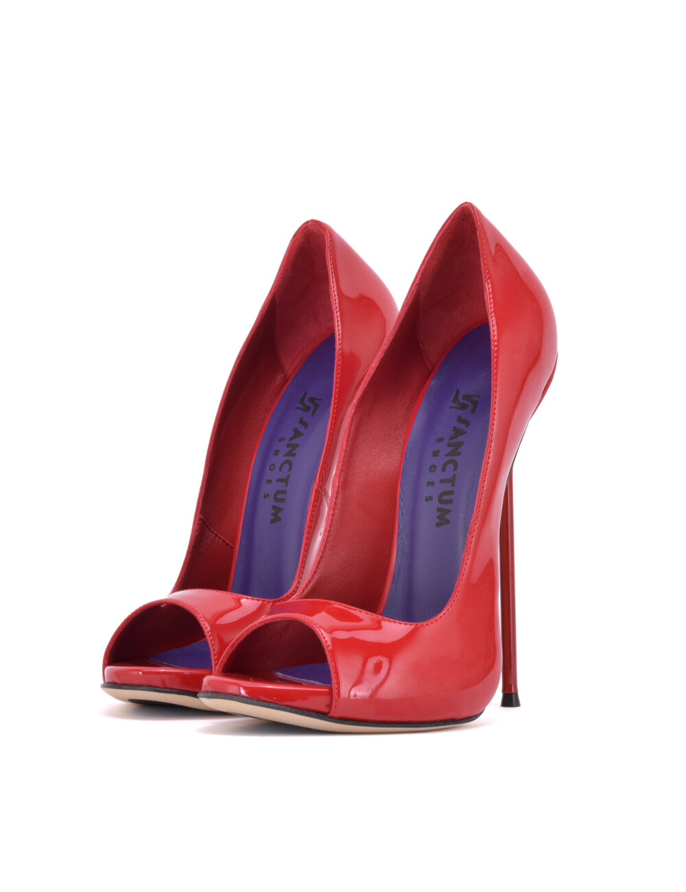 Sanctum Shoes Sanctum pumps CLAUDINE RED SHINY OPEN TOE PUMPS