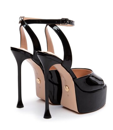 Giaro Giaro GALA | ZWART GLANZEND | SANDALEN