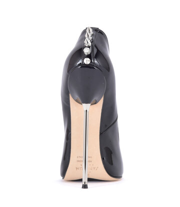 Sanctum Shoes Sanctum Shoes CLAUDINE SPIKE SCHWARZ GLÄNZENDE PUMPS MIT OFFENER ZEHE