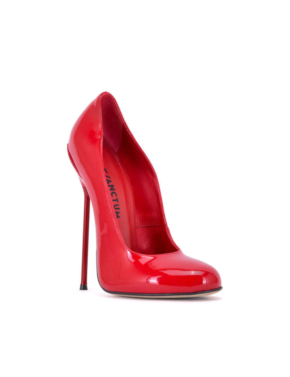 Red shiny high heels deals