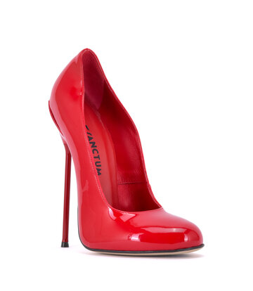 Sanctum Sanctum Shoes VALENTINA ROOD GLANZENDE PUMPS MET RONDE NEUS