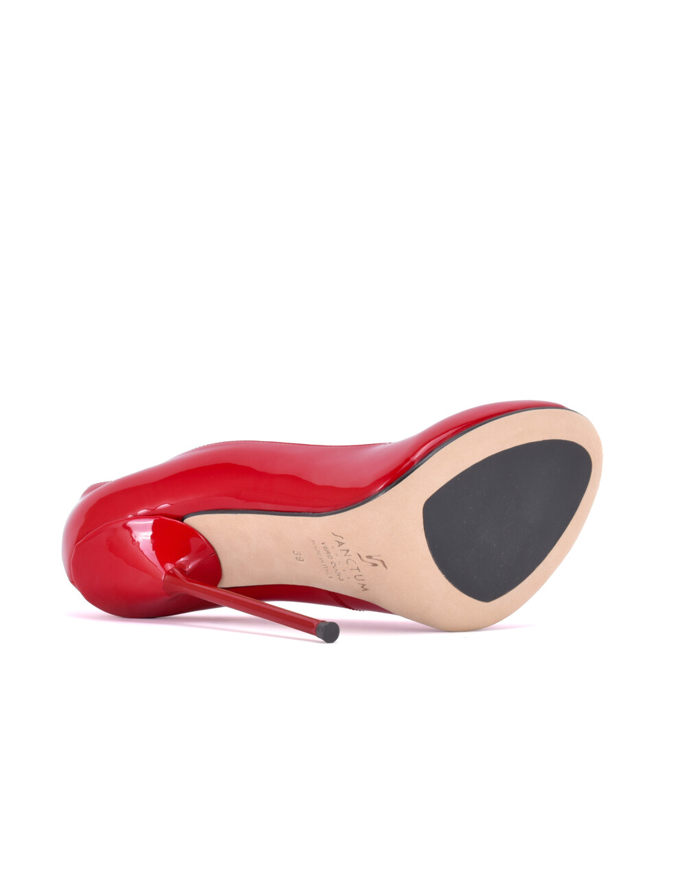 Sanctum Shoes Sanctum Shoes VALENTINA RED SHINY ROUND NOSED PUMPS