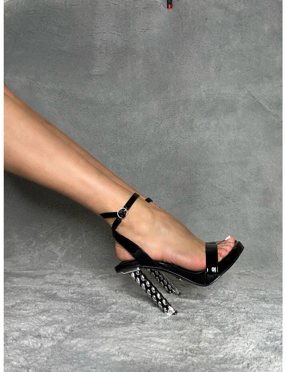 Giaro Giaro ABRIEL | SCHWARZ GLÄNZEND | SANDALEN