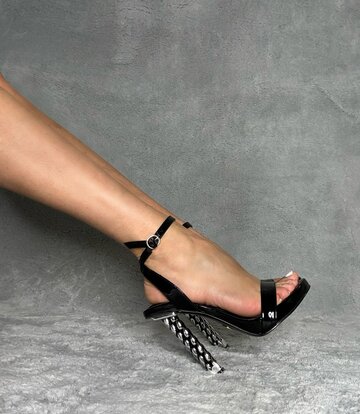 Giaro Giaro ABRIEL | ZWART GLANZEND | SANDALEN