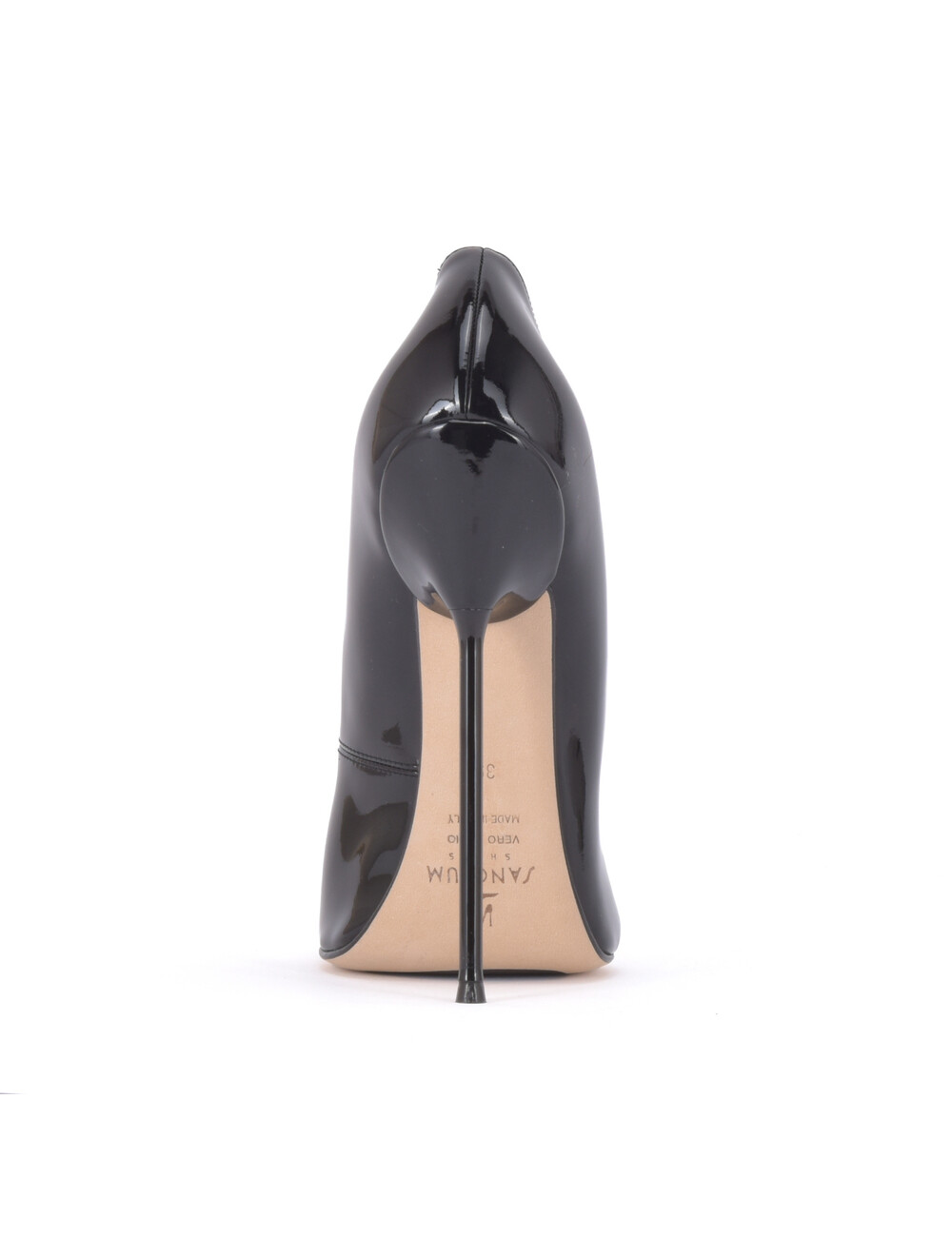 Sanctum Shoes Sanctum Shoes VALENTINA ZWART GLANZENDE PUMPS MET RONDE NEUS
