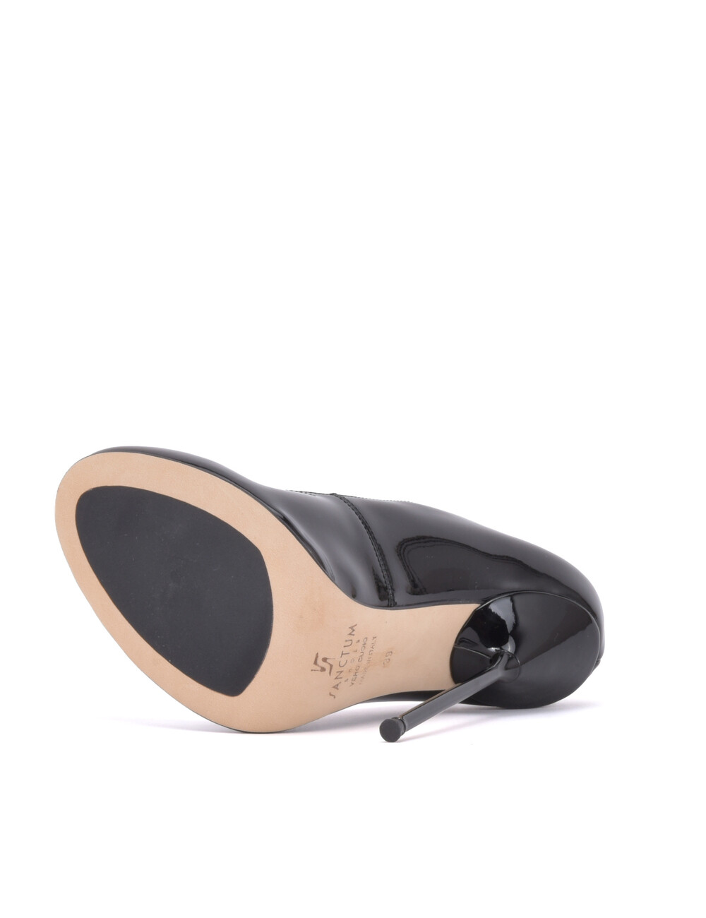 Sanctum Shoes Sanctum Shoes VALENTINA ZWART GLANZENDE PUMPS MET RONDE NEUS