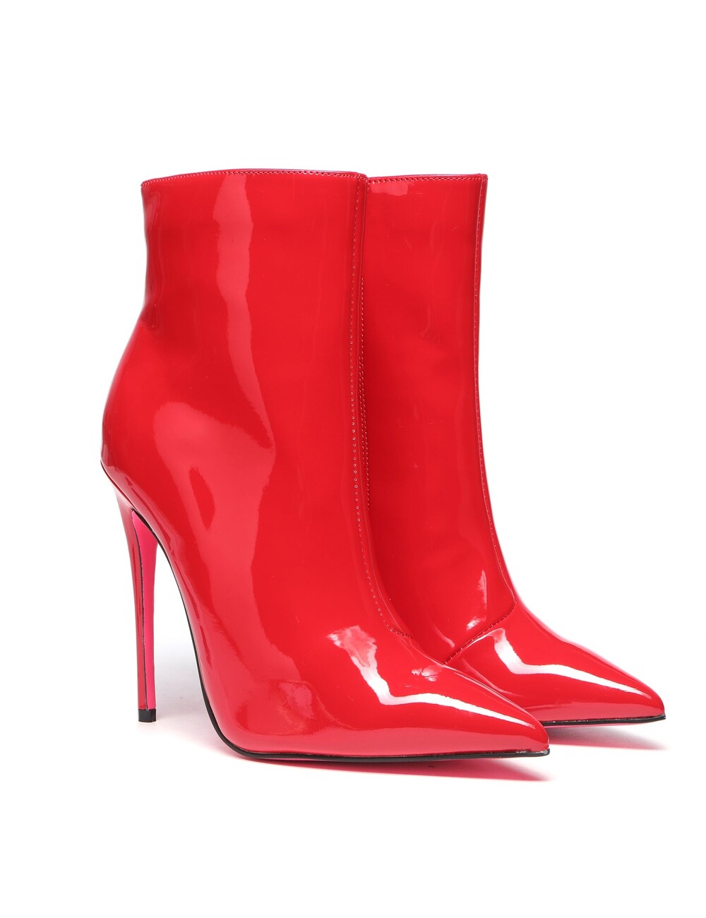 Giaro TALIA RED SHINY ANKLE BOOTS Shoebidoo Shoes Giaro high heels