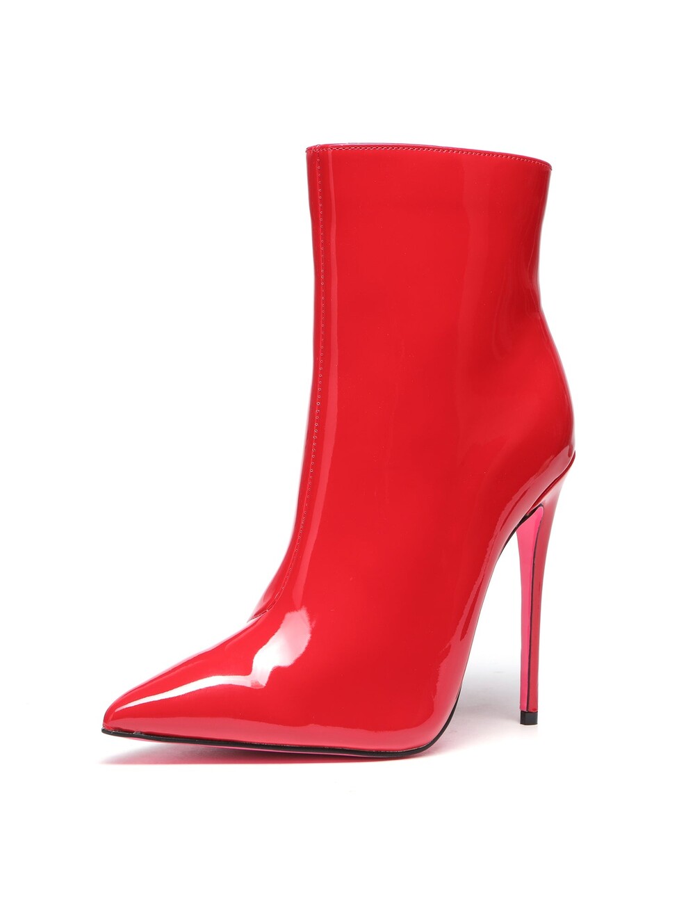 Giaro TALIA RED SHINY ANKLE BOOTS Shoebidoo Shoes Giaro high heels