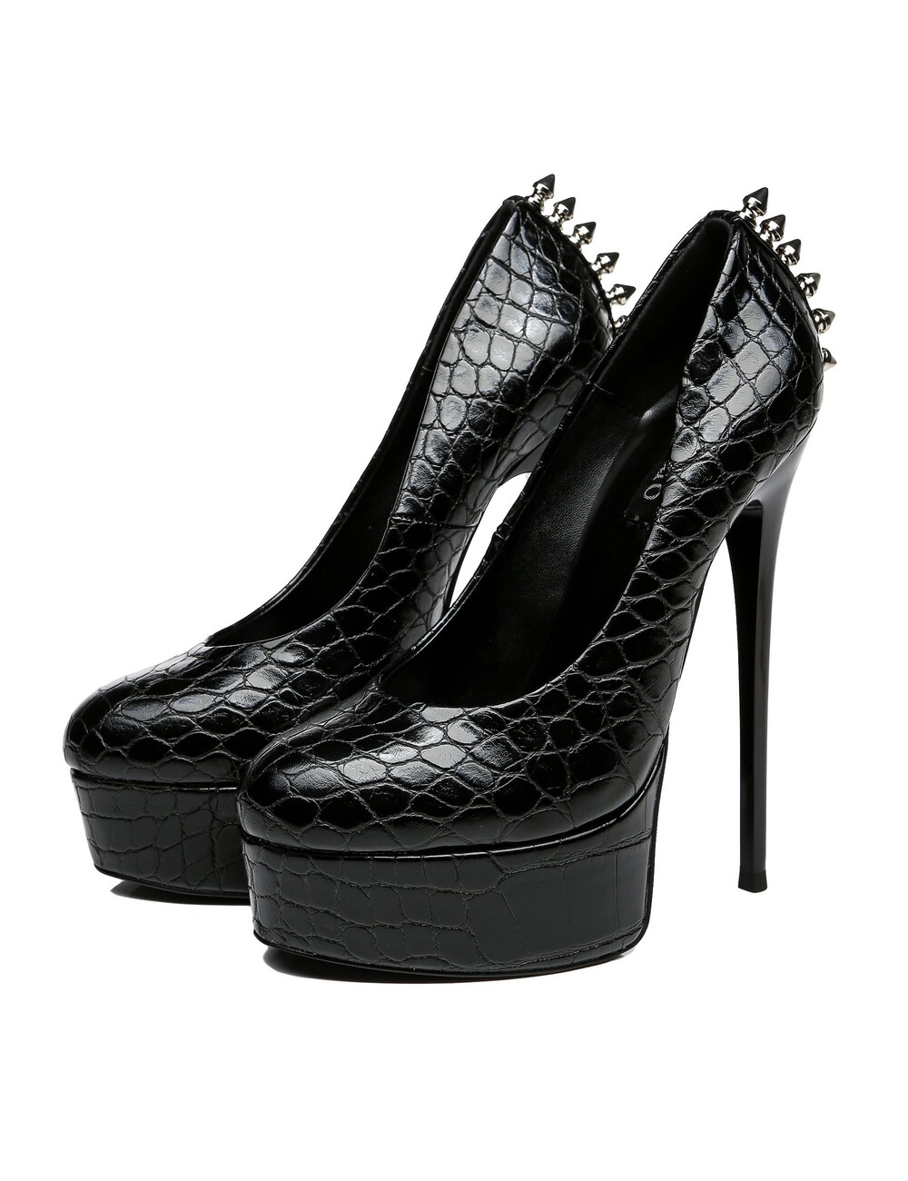 Giaro Schwarze Crock Giaro „Bad Girl“ Plateaupumps mit Spikes