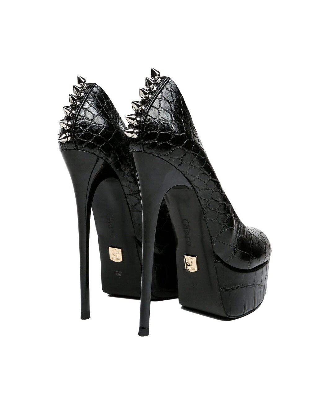 Giaro Black  Crock  Giaro "Bad Girl" platform pumps with spikes