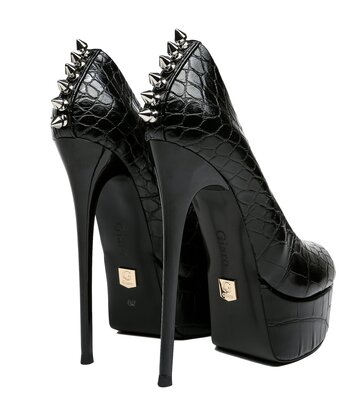 Giaro Black  Crock  Giaro "Bad Girl" platform pumps with spikes