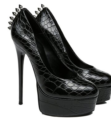 Giaro Black  Crock  Giaro "Bad Girl" platform pumps with spikes