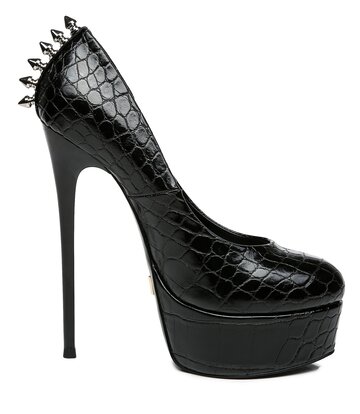 Giaro Schwarze Crock Giaro „Bad Girl“ Plateaupumps mit Spikes