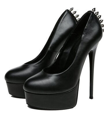 Giaro Zwarte matte Giaro "Bad Girl" platform pumps met spikes