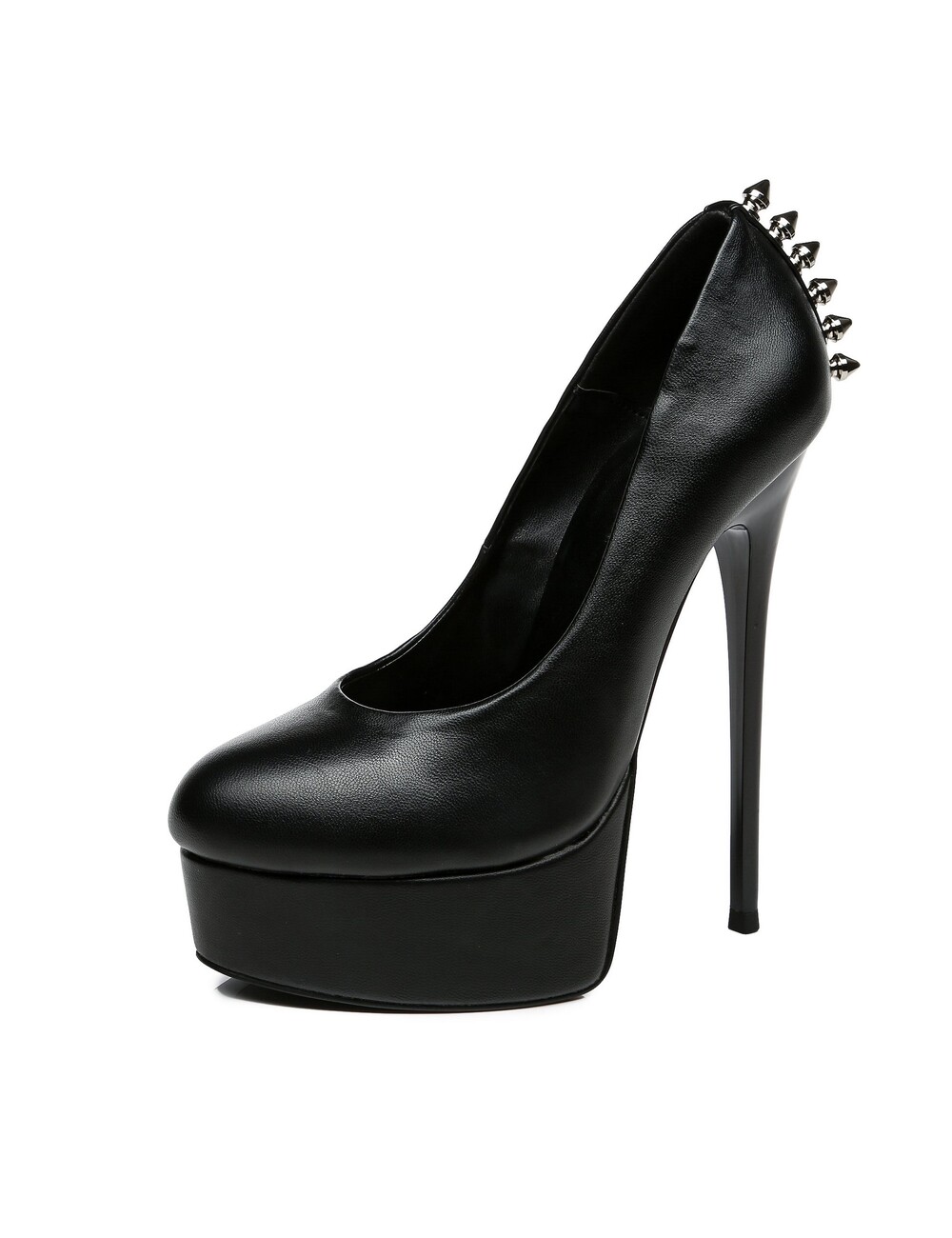 Giaro Zwarte matte Giaro "Bad Girl" platform pumps met spikes