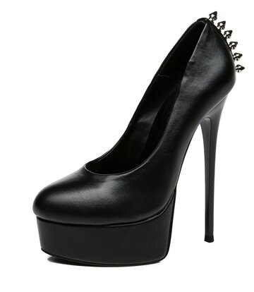 Giaro Schwarze matte Giaro „Bad Girl“ Plateaupumps mit Spikes