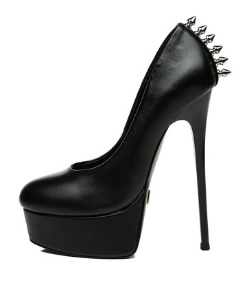 Giaro Zwarte matte Giaro "Bad Girl" platform pumps met spikes