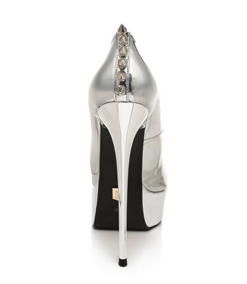 Giaro Liguid Silberne Giaro „Bad Girl“ Plateaupumps mit Spikes