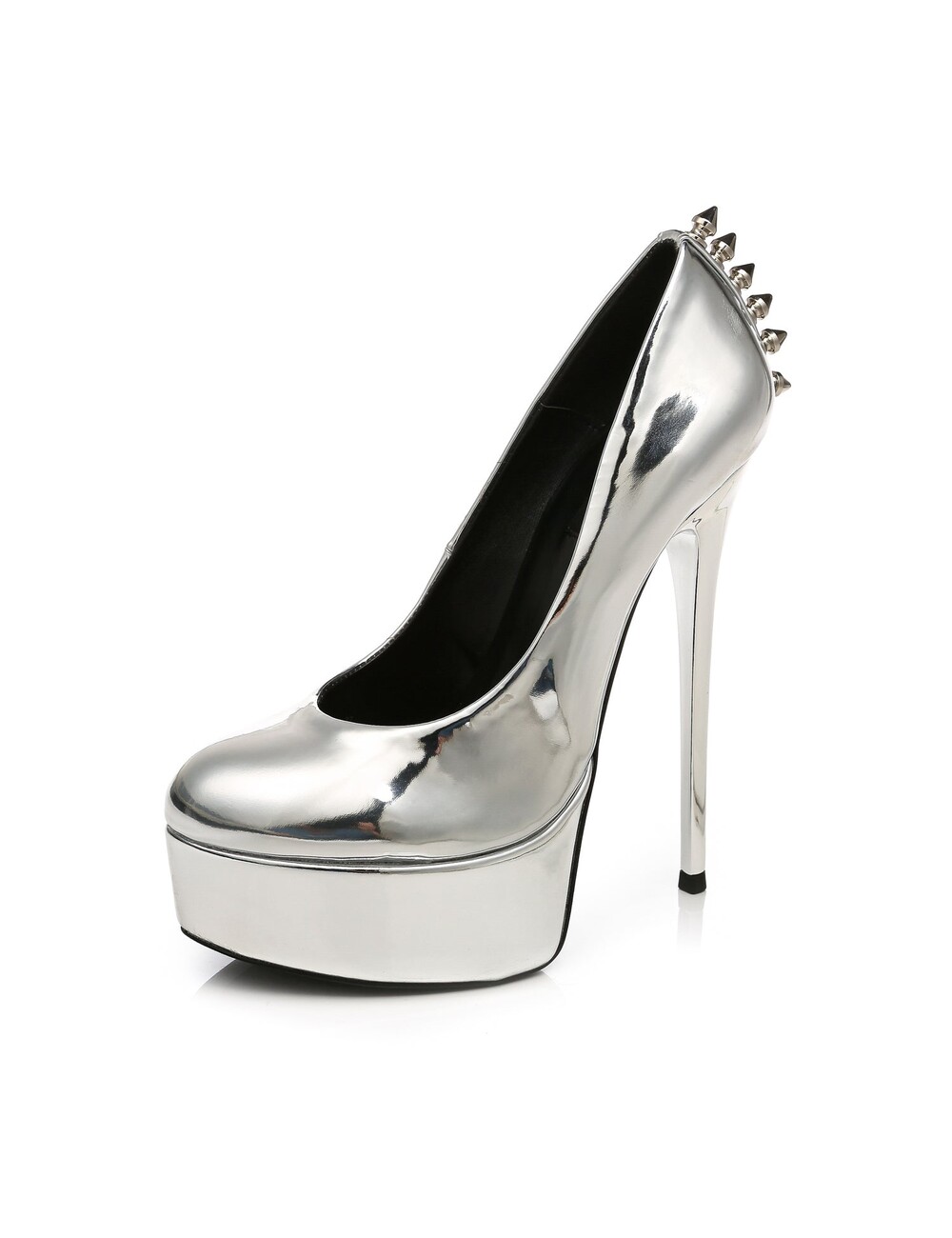 Giaro Liguid Silberne Giaro „Bad Girl“ Plateaupumps mit Spikes