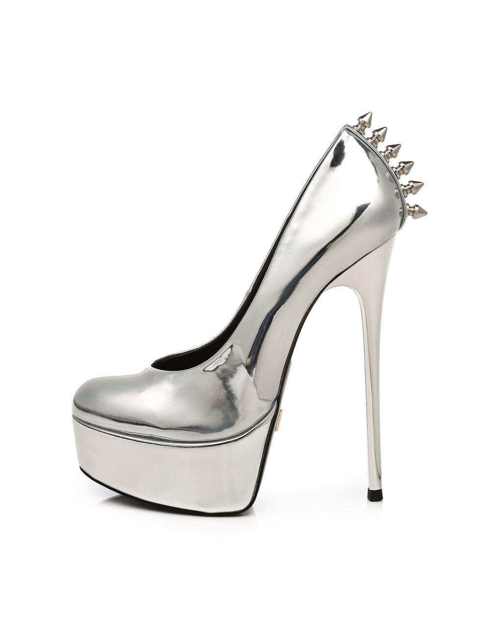 Giaro Liguid Silberne Giaro „Bad Girl“ Plateaupumps mit Spikes