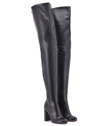 Sanctum High Italian crotch boots BROOKLYN with 10cm chunky heels in genuine leather