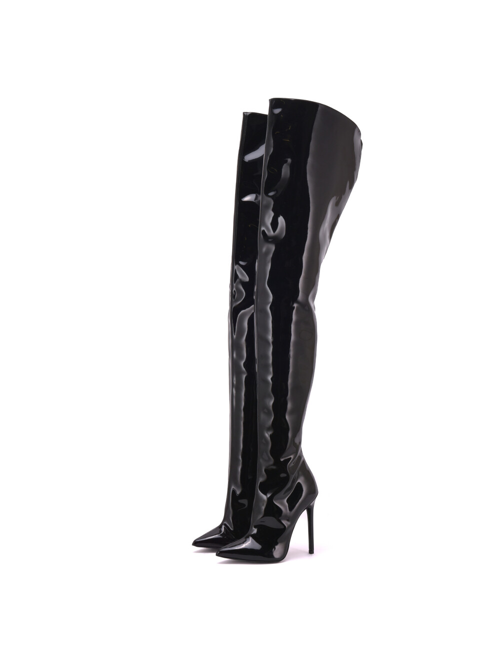 Sanctum Synthetic Leather GIULIA Stiefel mit hohem Schaft aus italienischem, glänzendem Kunstleder