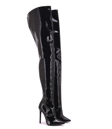 Sanctum Vegan  High crotch boots GIULIA in Italian VEGAN shiny leather