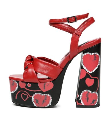 Ellie Tailor by Giaro Rode hartjes chunky hakken "Dolly" van Ellie Tailor