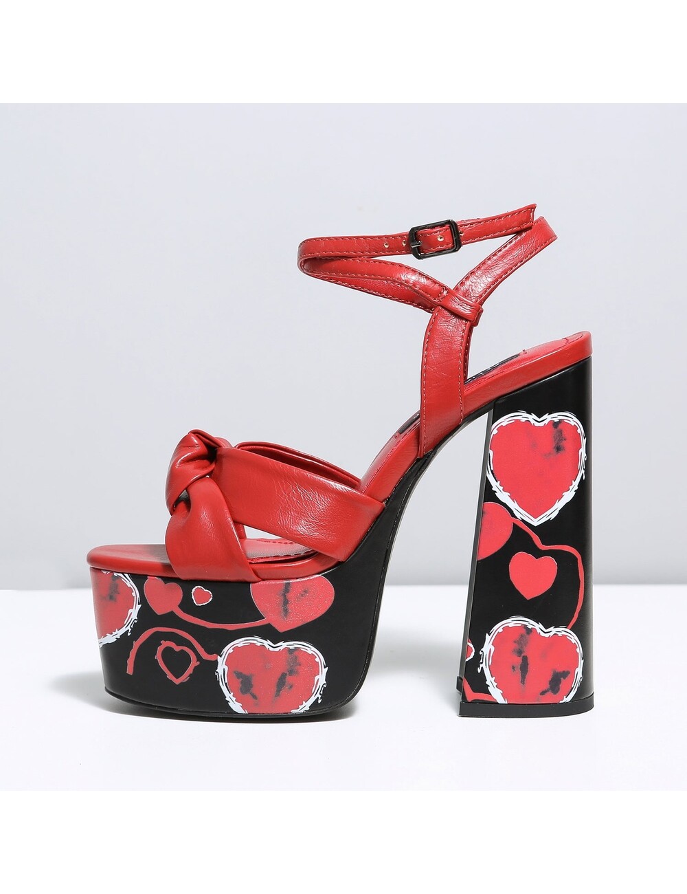 Ellie Tailor by Giaro Rode hartjes chunky hakken "Dolly" van Ellie Tailor