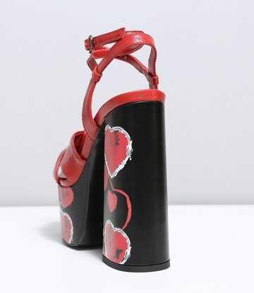 Ellie Tailor by Giaro Red hearts chunky heels  "Dolly" by Ellie Tailor