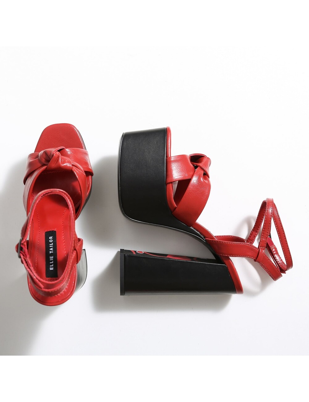 Ellie Tailor by Giaro Red hearts chunky heels  "Dolly" by Ellie Tailor