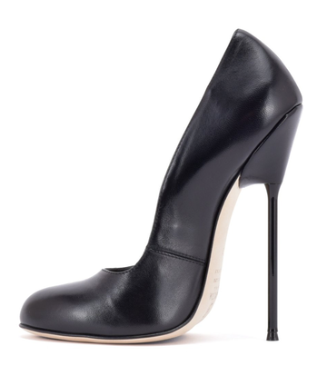 Sanctum Sanctum Shoes  VALENTINA BLACK MATTE GOAT LEATHER ROUND NOSED PUMPS