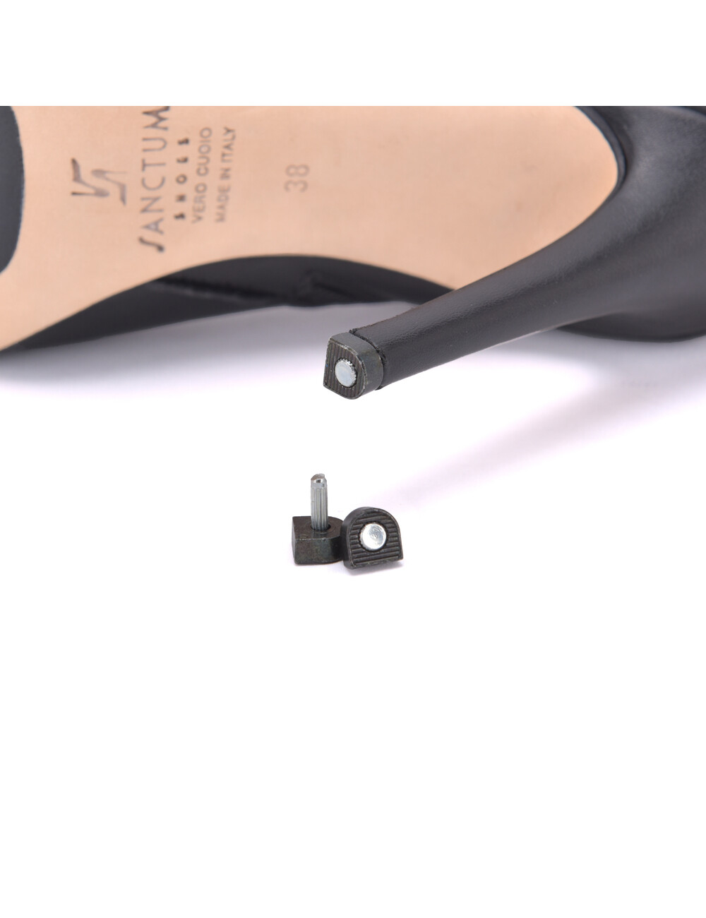 | Sanctum Shoes ZWART METALEN HAKTIPS