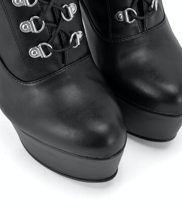 Sanctum Synthetic Leather Sanctum Shoes NIGELLA SCHWARZE MATT SCHNÜRSÄULEN AUS SYNTHETIK