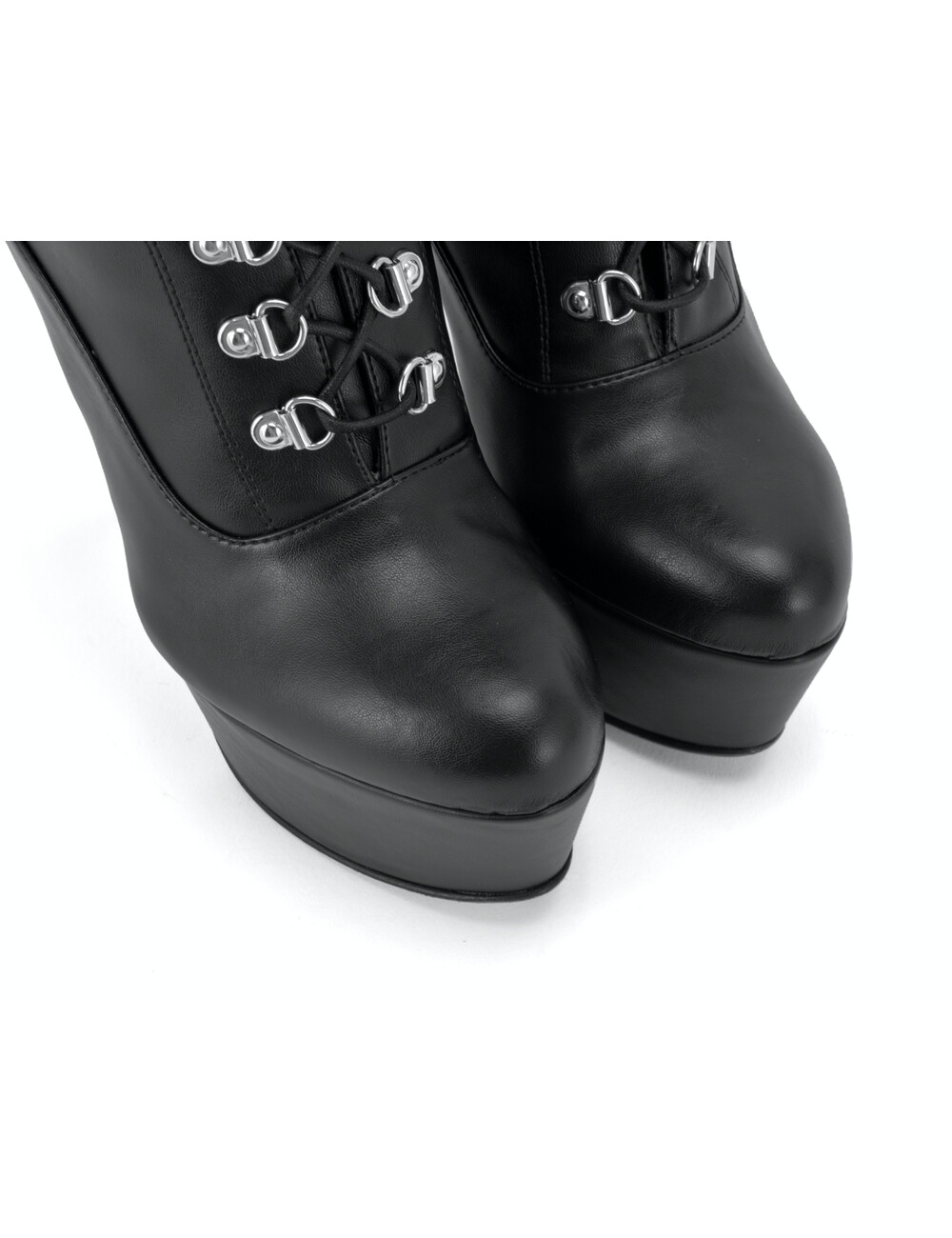 Sanctum Vegan  Sanctum Shoes NINA Plateaustiefel mit Schnürung, schwarz, matt