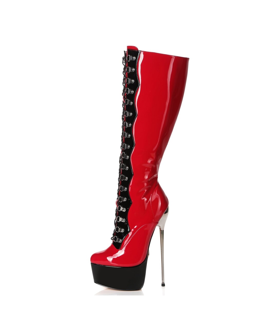 SLICK Giaro SLICK FASCINATE ROOD ZWART | veterschoenen met plateauzool