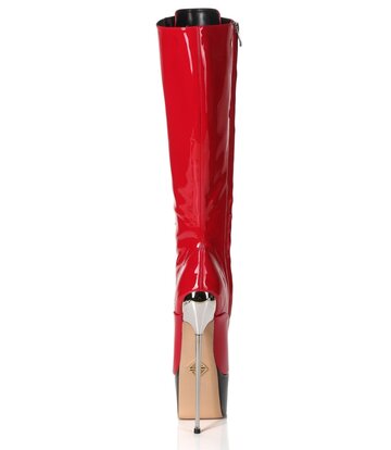 SLICK Giaro SLICK FASCINATE ROOD ZWART | veterschoenen met plateauzool