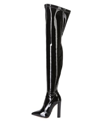 Giaro Giaro Fashion Overknee-Stiefel TRINKET in Schwarz glänzend