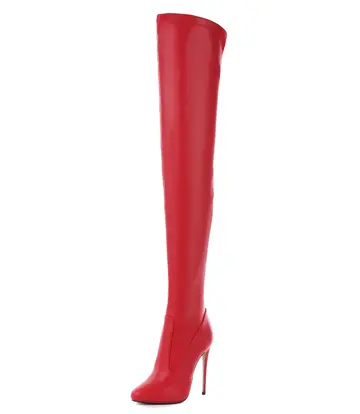 Giaro Giaro BELINDA RED MATTE THIGH BOOTS
