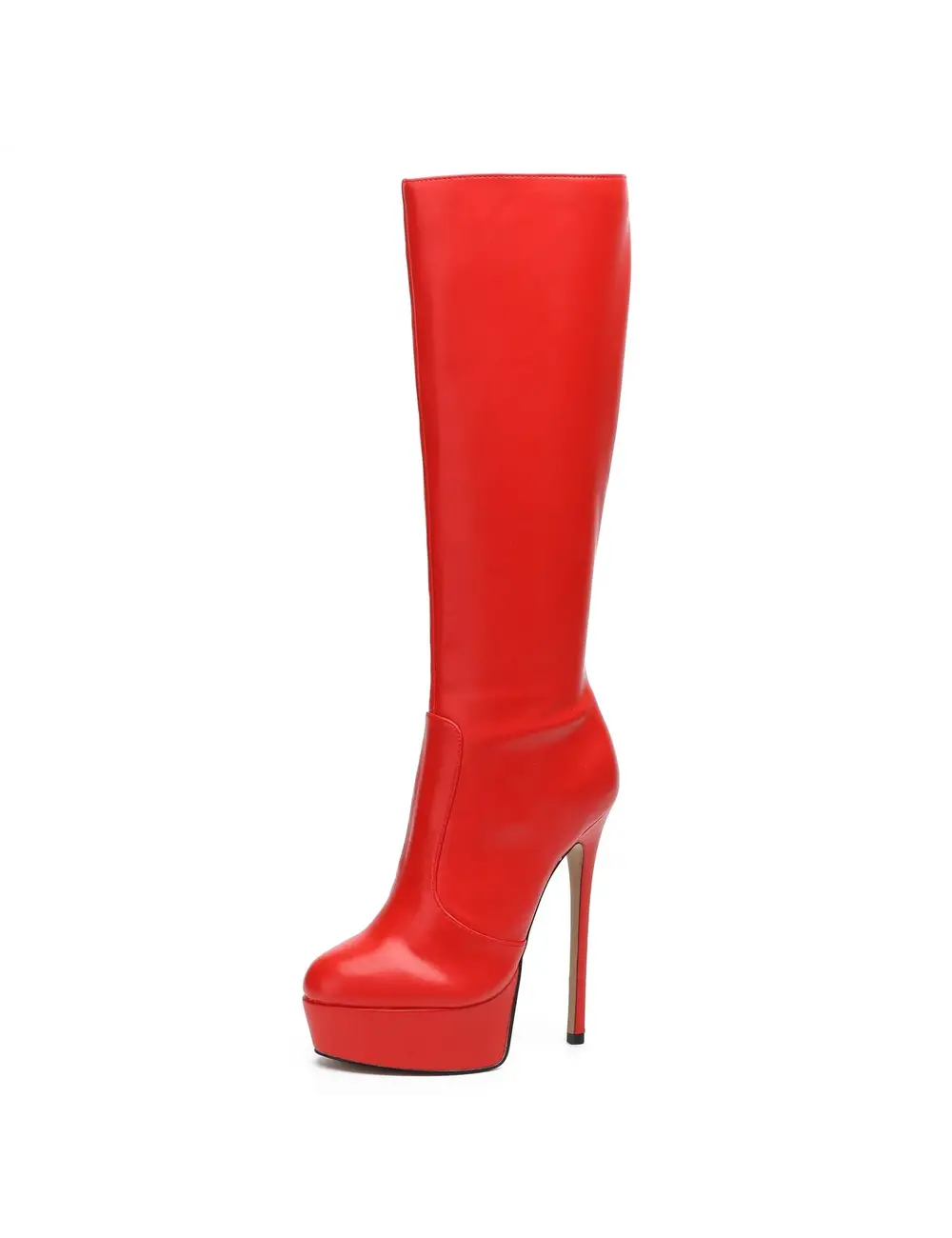 Giaro Giaro STACKSTAND RED SHINY KNEE BOOTS
