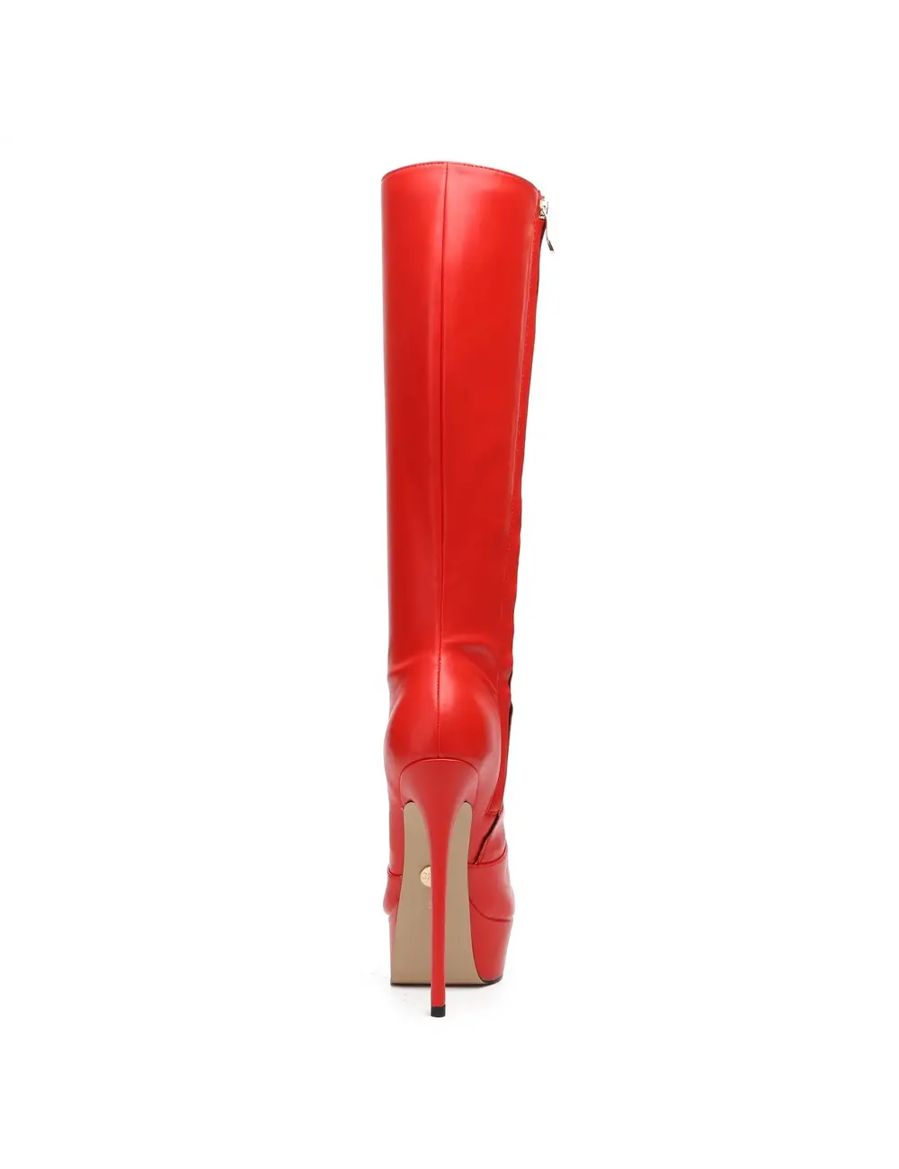 Giaro Giaro STACKSTAND RED SHINY KNEE BOOTS