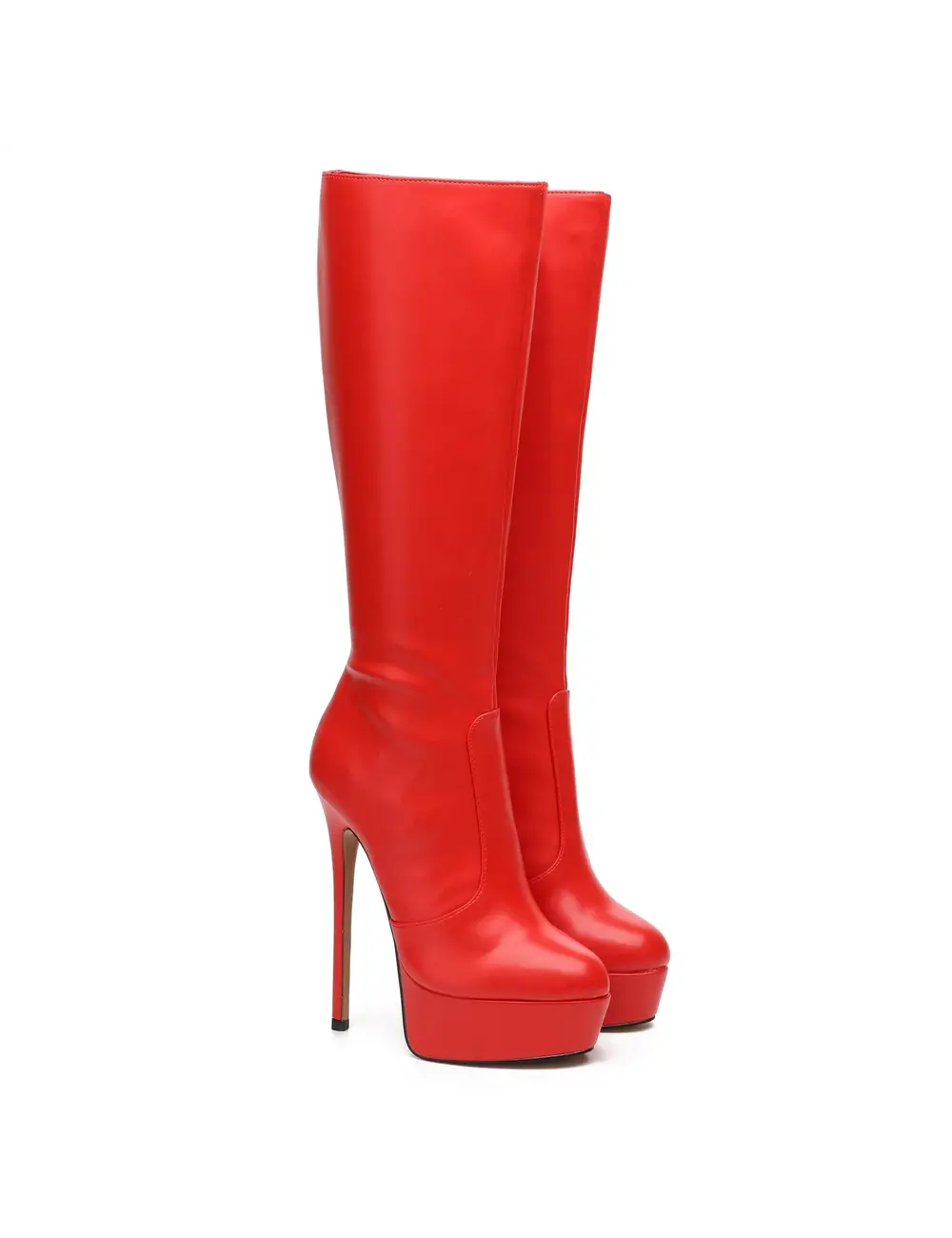 Giaro Giaro STACKSTAND RED SHINY KNEE BOOTS