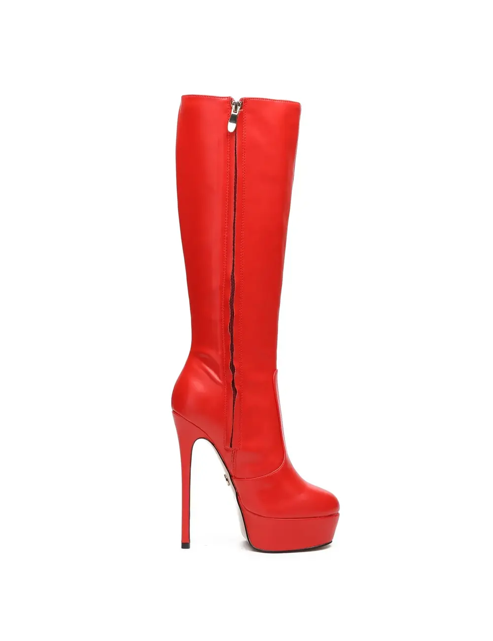 Giaro Giaro STACKSTAND RED SHINY KNEE BOOTS