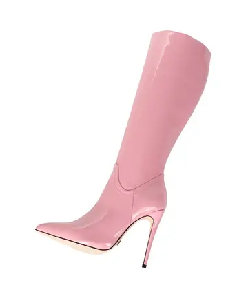 Giaro MILA | ROSA PINK GLÄNZEND | KNIESTIEFEL | Italienischer Stil