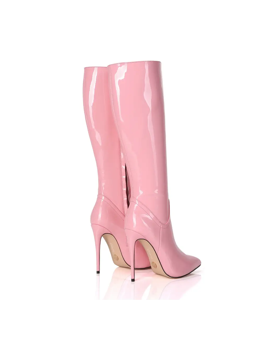 Giaro MILA | ROSA PINK GLÄNZEND | KNIESTIEFEL | Italienischer Stil