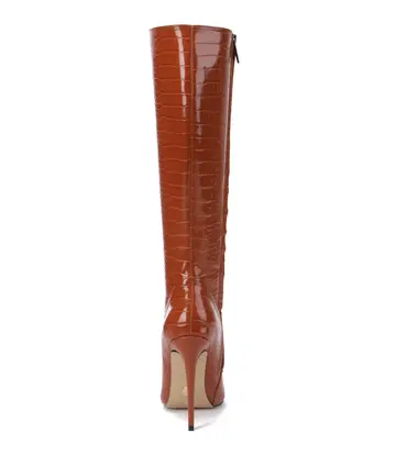 Giaro Giaro MILA | BRUINE CROCK | KNIE LAARZEN | Stiletto hakken