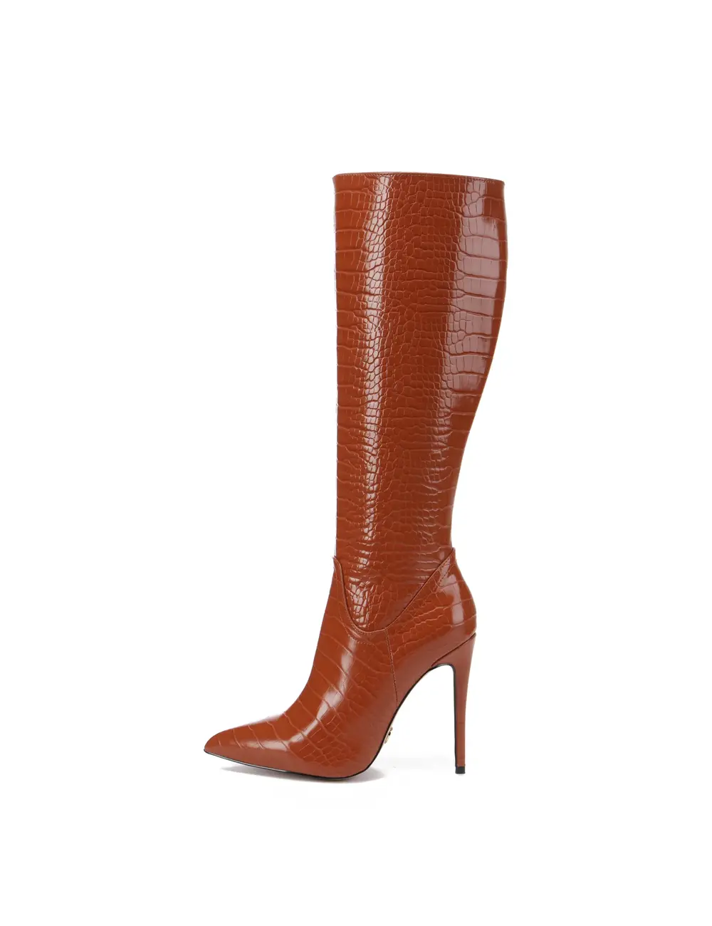 Giaro Giaro MILA | BROWN CROCK | KNEE BOOTS | Stiletto heels